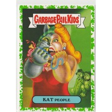 Kat People #13a Puke Green Garbage Pail Kids GPK 2018 Oh, the Horror-ible picture