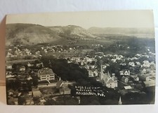 Rushford Minnesota Birdseye Panorama Homes Business Church Grossfield 1913 RPPC  picture