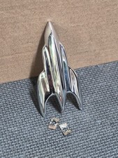 Vintage 50s Monark Super Deluxe Bicycle Rocket Fender Ornament Firestone Cruiser picture