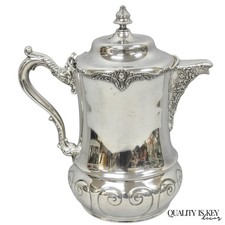 Antique Derby Silver English Victorian Silver Plated Large Warm Water Pitcher picture