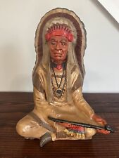 Native American Indian Statue VINTAGE 70s Byron Molds Home Decor Art picture