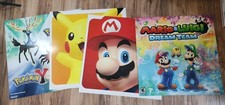 Lot Of 4 Pokemon/ Mario Store Signs Toys R Us 2015 Mario Dream Team 24 X 24 picture