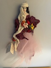 Vintage Muse Doll Ceramic Half Doll Wall Hanging Greek Mythology Terpsihori picture