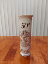 Lefton China 50th Anniversary Hand Painted Porcelain Vase #10705, Copyright 1995 picture