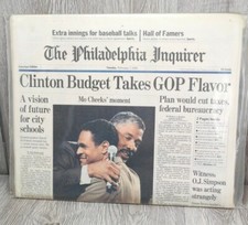 1995 Philadelphia inquirer newspaper with Maurice cheeks and Dr. J Pennsylvania picture