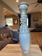 Antique Qingbai Funerary Urn with Dragon & Figures; Possibly Song Dynasty picture