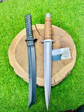 2pcs-Custom Handmade D2 Steel Hunting Tanto & Toothpick Dagger With Sheath picture