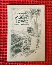 Souvenir Of Mount Lowe, CA Photo Folder Issued By The Pacific Electric Railroad picture
