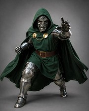 D0ctor Doom Inspired Cosplay Armor Set, Dr Doom Wearable Steel Helmet & Gauntlet picture