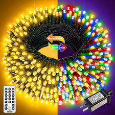100FT 300 LED Color Changing Christmas Lights, Warm White & Multicolor picture