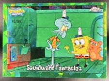 2025 Topps Chrome SpongeBob Sapphire Squidward Tentacles Green /99 #23 picture