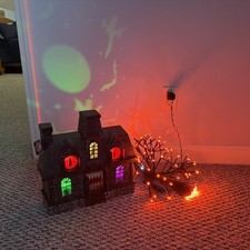 Animated Haunted House with Projection Lights & Sounds Cracker Barrel Exclusive picture