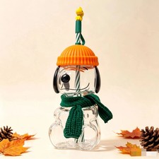 [ SHIP NOW ] Starbucks x Peanuts Snoopy Limited Edition Glass Cup-100% Authent picture