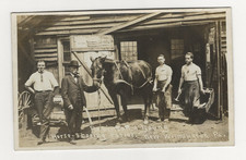 Circa 1910 RPPC - Robinson & Young Horse-shoeing Parlor, New Wilmington, Pa. picture