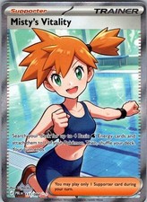 Misty's Vitality Full Art 111/08 Pitch Black English NM picture