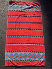 VTG Royal Terry Geometric Southwestern Beach Towel Colorful Brazil 30x56 Vibrant picture