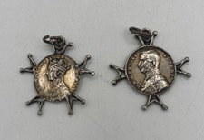 Vintage Queen Victoria And Prince Albert Pendants.   picture