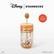 Starbucks  Winnie The Pooh 16oz Double Wall Piglet Glass Cold Cup picture