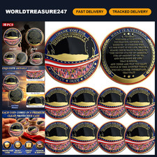 10 Military Veteran Challenge Coins - Thank You for Your Service Tokens, Gifts picture