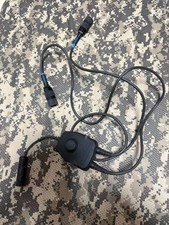 Genuine 3M Peltor Dual Comms 6-Pin PTT Push To Talk Dual Channels Radios Adapter picture