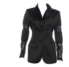  DOLCE & GABBANA Structured Lace-Accented Blazer Size: M | US6, IT42 picture