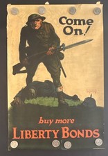 Original  WWI US Poster 'Come On Buy More Liberty Bonds' Walter Whitehead picture