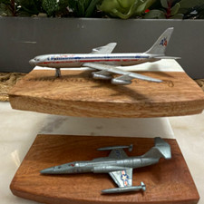 American Airlines Diecast Aircraft Model Lot w/ USAF Star Fighter Jet Vint. 70s picture