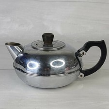 VINTAGE  Britdis 3 cup chrome on copper teapot Needs Cleaning  on the inside picture