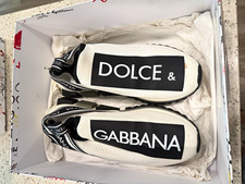 Dolce & Gabbana Men's Slip-On Logo Mesh Sneakers White/Black US 11 picture