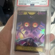 2016 Legend of Zelda Enterplay Majora's Mask Gold Foil G6 PSA 8 picture