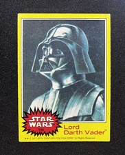 🔥 CENTERED 🔥 1977 TOPPS STAR WARS LORD DARTH VADER #196 Yellow Series Card picture
