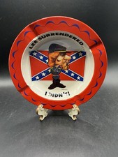 Vintage 1970s MC Ad Co Metal Ashtray Lee Surrendered I Didn't Novelty 5.25