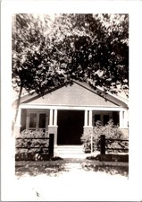 Craftsman Bungalow Exterior, 1937 Sepia Snapshot USA picture