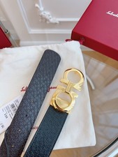 NWT Ferragamo belt mens Reversible Gold Buckle authentic picture