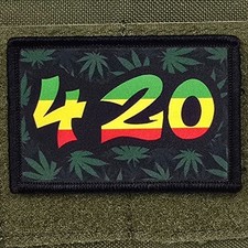 420 Patch Moral Tactical Weed Meme Military Army Chronic Hook & Loop 3x2 picture