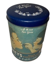 Fun Vintage Hershey’s Kiss Tin Box Canister  picture