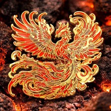 Suzaku - Legendary Vermilion Bird Enamel Pin - Collectible Lapel Pin Hard Enamel picture