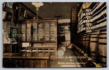 Lancaster Pennsylvania Charles A Grove's Sons Wines Liquor Store Postcard picture