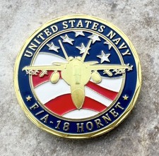 U.S. Navy F/A-18 Hornet Challenge Coin - Top Gun 路IN STOCK路 路FAST SHIPPING路 picture
