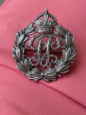 WW1 British INDIAN Imperial POLICE hat/cap BADGE Sterling Silver MINTY Obsolete picture