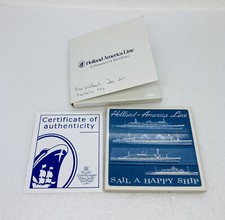 Holland American Line Delftware Tile Coasters “Sail A Happy Ship” Amsterdam 10 picture