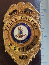 Vintage Antique 1970's Falls Church VA Police Dispatcher Badge Obsolete  picture