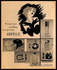 1963 Lanvin Arpege Perfume Vintage PRINT AD Elegant Fragrance Art picture