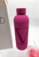 Valentino Beauty Pink Water Bottle + 2 Hair Scrunchies V Logo NEW 3pc Set picture