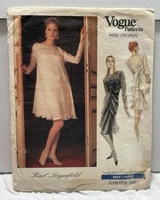 Vogue Paris Original 2407 Size 12-14 Karl Langerfeld Misses Overdress And Dress picture