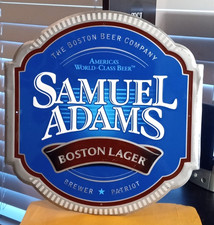 Samuel Adams Tin Beer Sign Boston Lager - 16