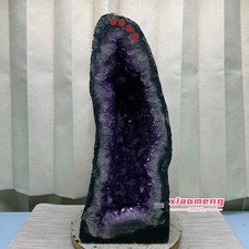 11.7LB Natural Amethyst Geode Quartz Crystal Cluster Cathedral Energy healing picture