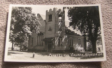 Nevada IA Iowa RPPC Evangelical Church 1940's Era Real Photo Postcard picture