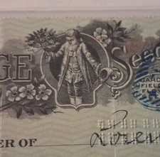 SLING'S 🪙 Vintage Greene NY Bank Check Page Seed Company Kool 🎨  Artwork 😎  picture
