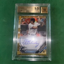 2019 BOWMAN CHROME DRAFT AUTOS GOLD REFRACTOR #CDAJJB JJ BLEDAY BGS 9.5 /10 picture